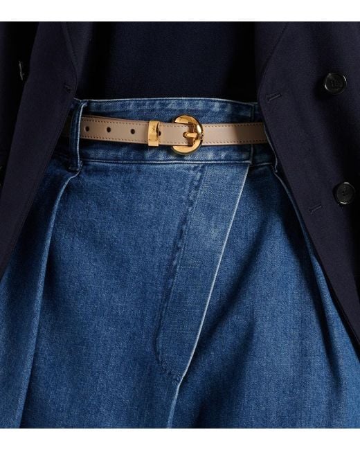 Loewe Brown Guertel Pebble Aus Leder