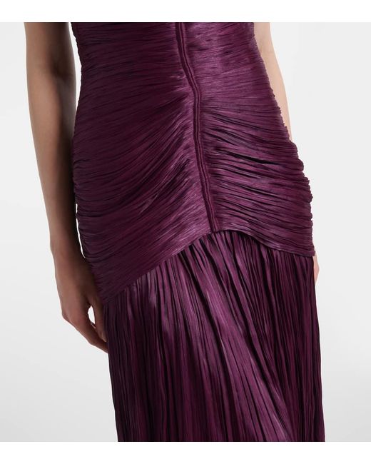 Robe En Crepe A Encolure Bardot Marmar Halim en coloris Purple