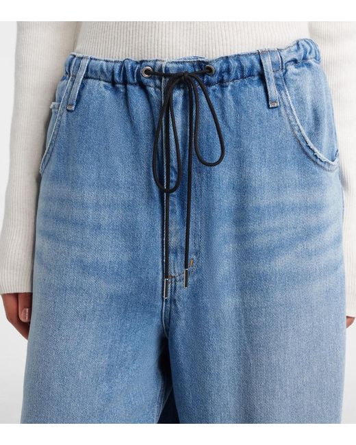 Agolde Blue Shaw Wide-Leg Jeans