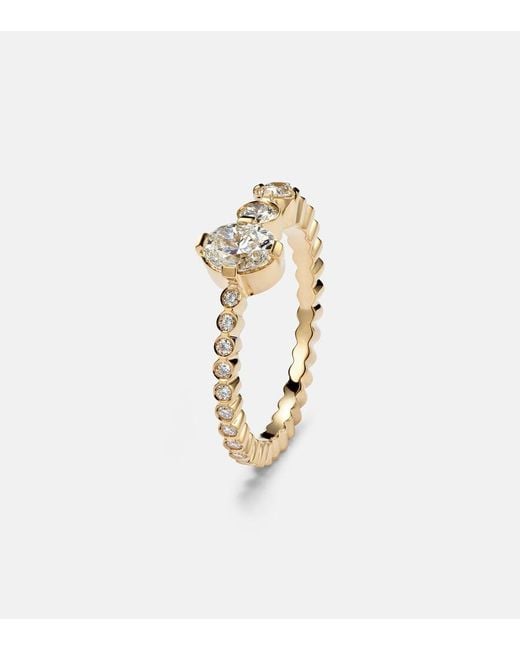 Sophie Bille Brahe White Ensemble De Sky 18Kt Ring With Diamonds