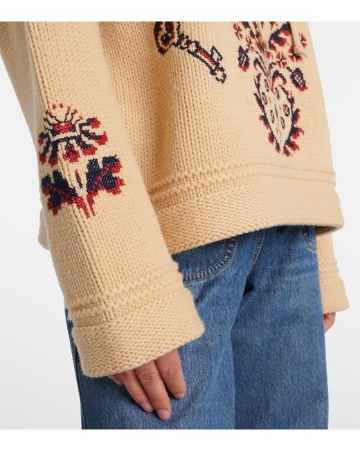 Etro Natural Pullover Aus Wolle Und Kaschmir