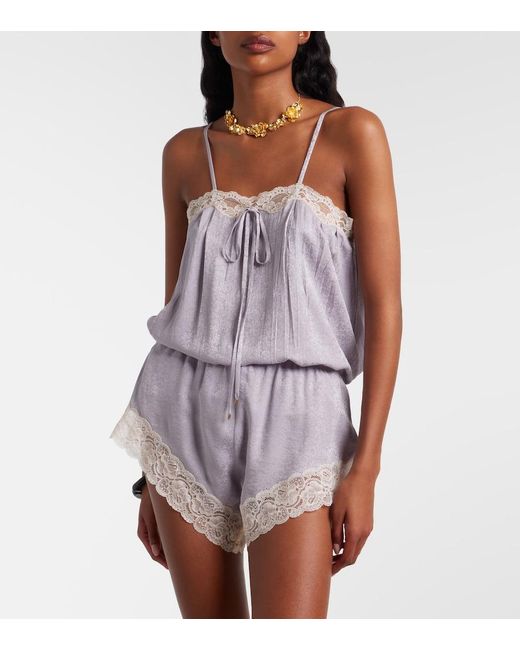 Chloé Gray Silk Shorts