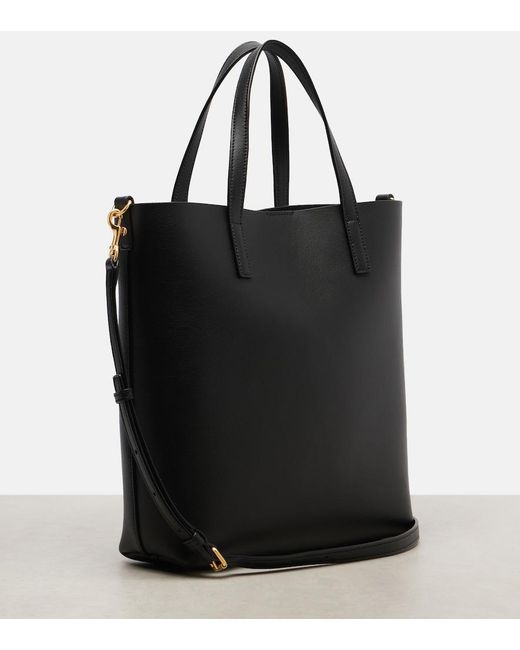 Saint Laurent Black Toy N/s Leather Shopper Tote