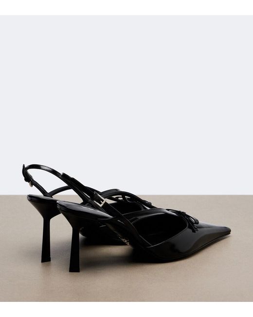 Prada Black Leather Slingback Pumps
