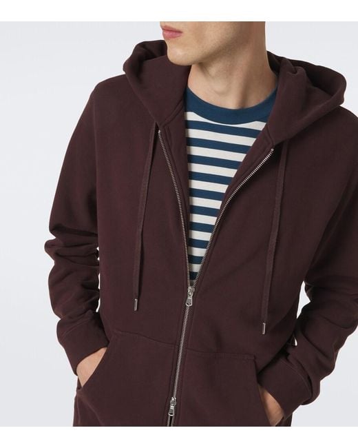 Sudadera Con Capucha De Algodon Sunspel de hombre de color Brown