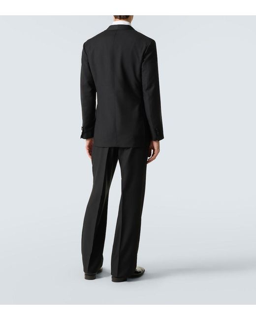 Saman Amel Black Wool Tuxedo for men