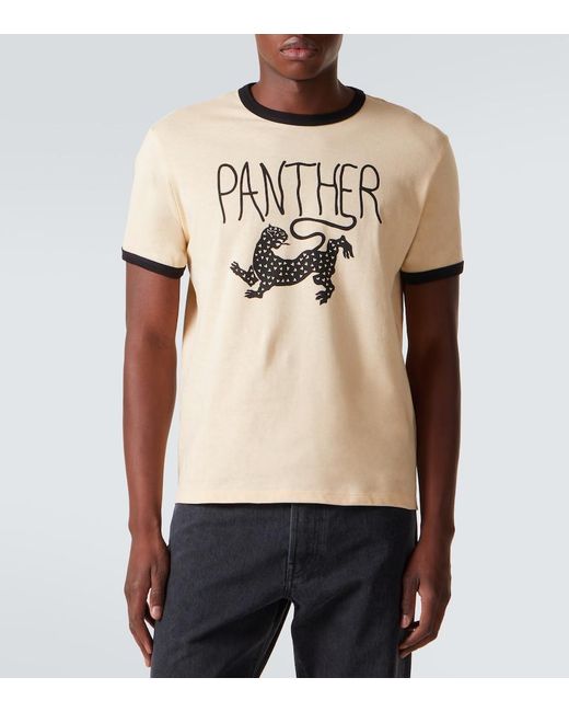 Valentino Natural Printed Cotton Jersey T-Shirt for men