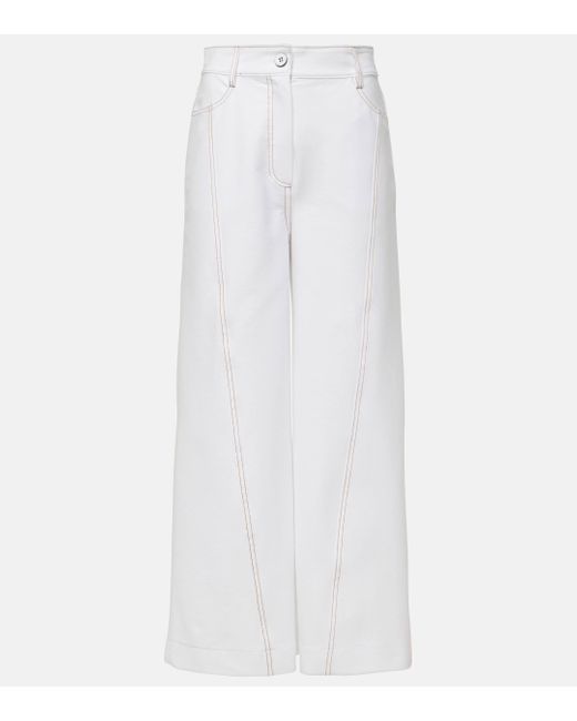 Jupe-culotte Leisure en coton melange Max Mara en coloris White