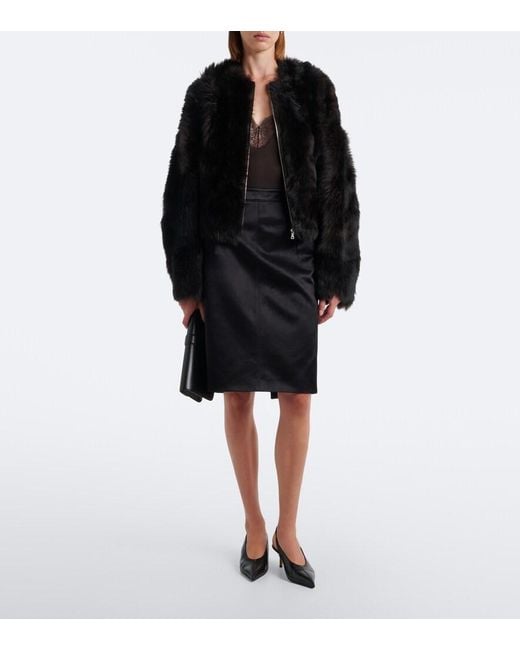 Nour Hammour Black Dianne Shearling Jacket