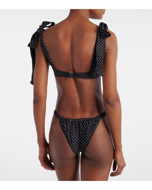 SAME Black Lady Polka-Dot Bikini Top