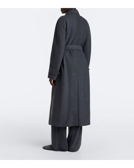 Max Mara Black Cashmere Wrap Coat