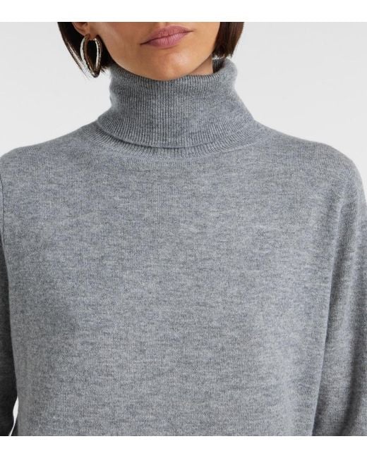 Jardin Des Orangers Gray Wool And Cashmere Sweater Dress