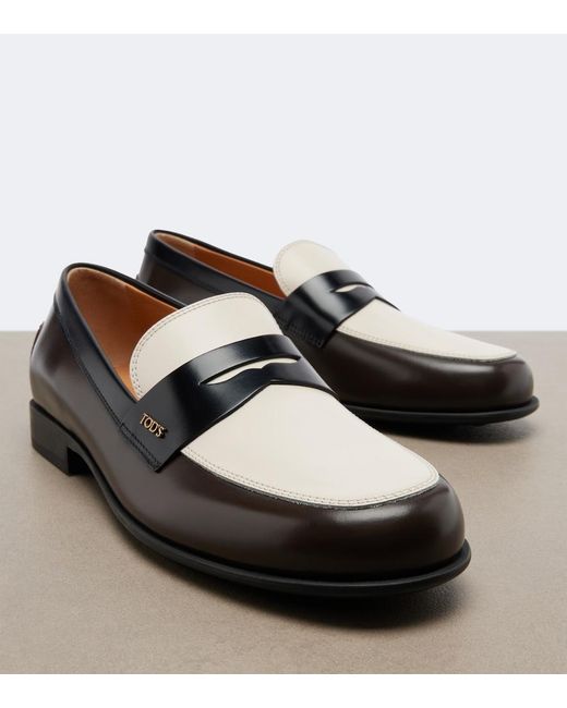 Tod's Multicolor Leather Penny Loafers