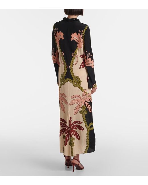 Johanna Ortiz Multicolor Sequined Printed Silk Tunic
