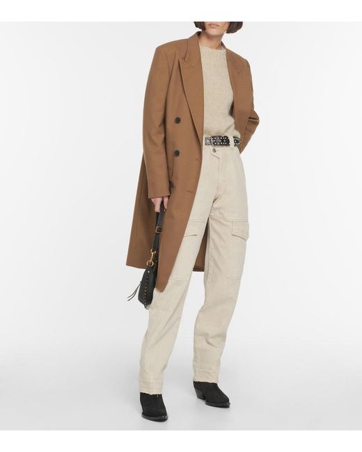 Isabel Marant Gray Vayoneo Cargo Straight Jeans