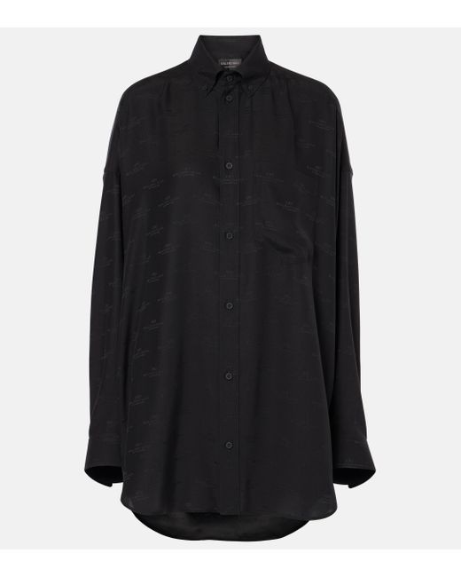 Balenciaga Black Silk Shirt