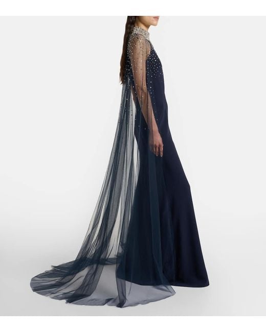 Robe Longue Zadie A Ornements Jenny Packham en coloris Blue