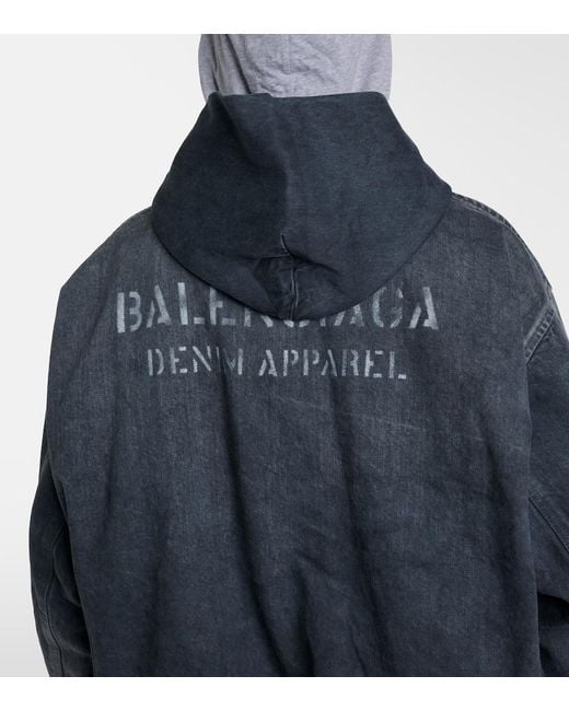 Balenciaga Blue Bomberjacke Aus Baumwolle