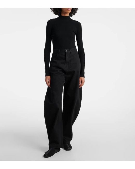 Alaïa Black Neoprene Sneakers