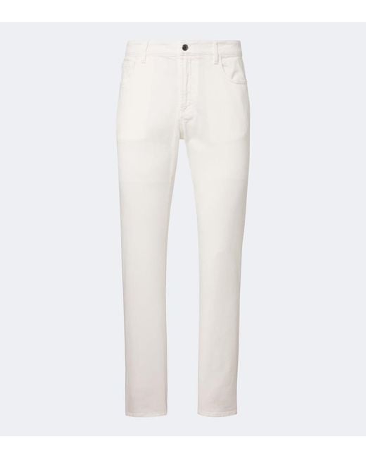 Canali White Slim Jeans for men