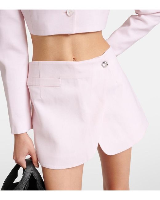 Coperni Pink Virgin Wool Miniskirt