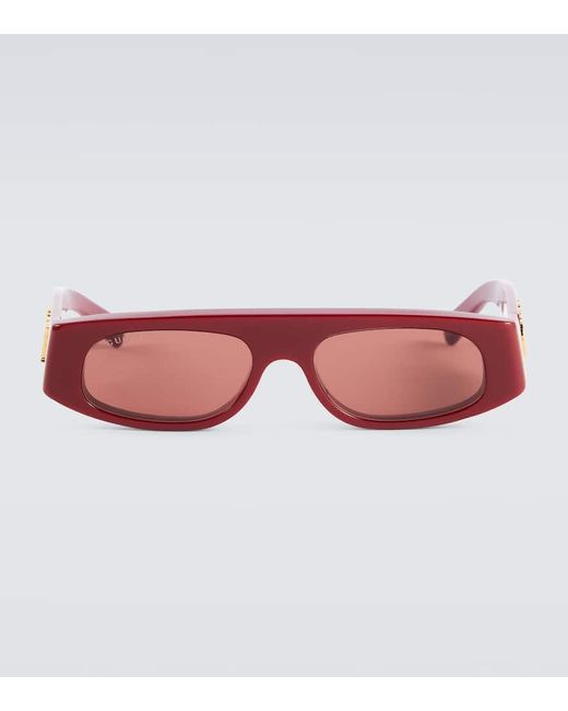 Gucci Pink Logo Flat-top Sunglasses for men