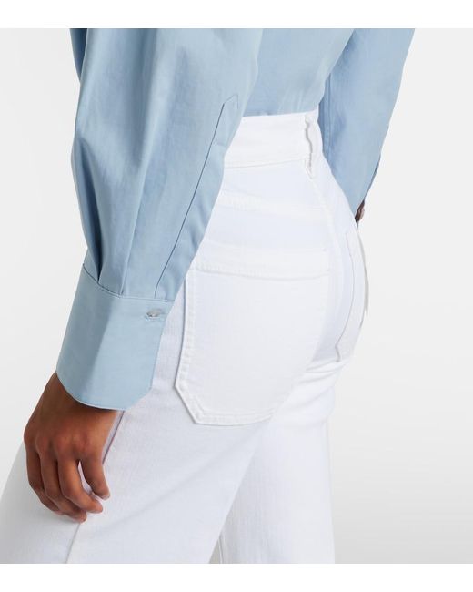 FRAME White Le Slim Palazzo Wide-Leg Jeans