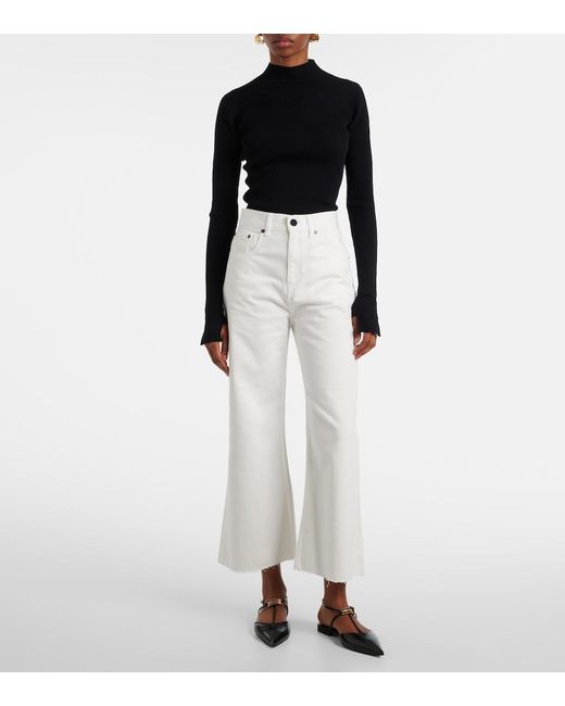 Victoria Beckham White Straight Jeans