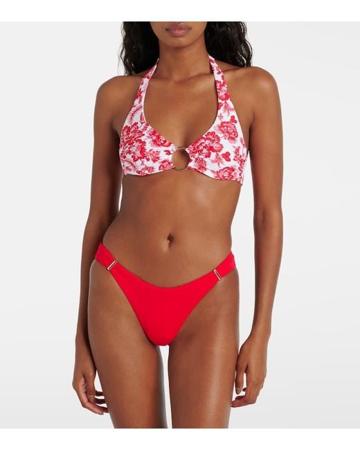Slip bikini Martinique di Melissa Odabash in Red