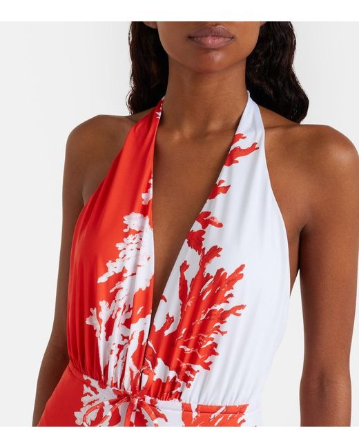 Alexandra Miro Red Willow Printed Swimsuit