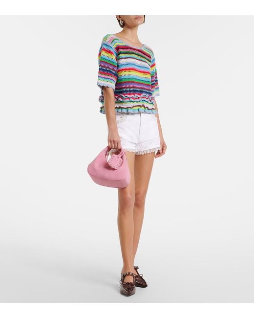Ganni Pink Mini Top-Handle Bag