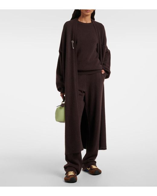 Extreme Cashmere Brown N°320 Rush Cashmere-Blend Straight Pants