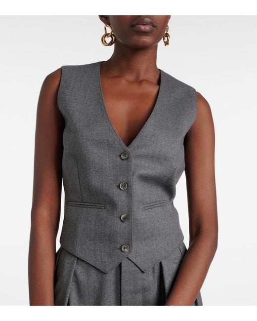 Wardrobe NYC Gray Single-Breasted Vest