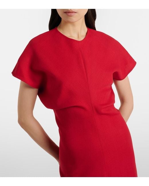 Totême  Red Slouch Wool Maxi Dress