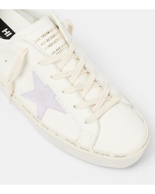 Golden Goose Deluxe Brand White Hi Star Suede Sneakers