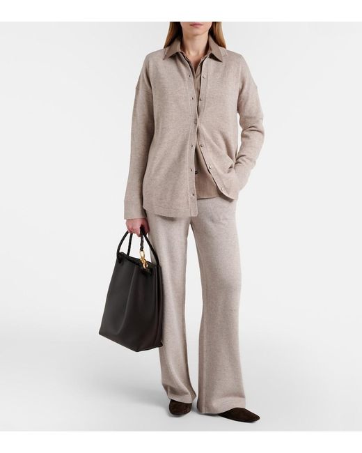 Max Mara Natural Max Mara Pietra Wool And Cashmere Straight Pants