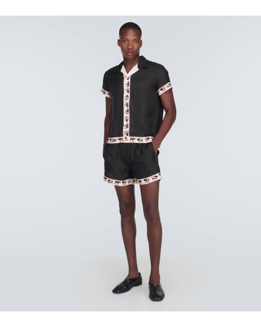 Chemise Taureau imprimee en soie Bode pour homme en coloris Black