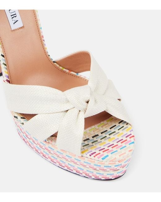 Aquazzura Pink Divine 130 Platform Sandals