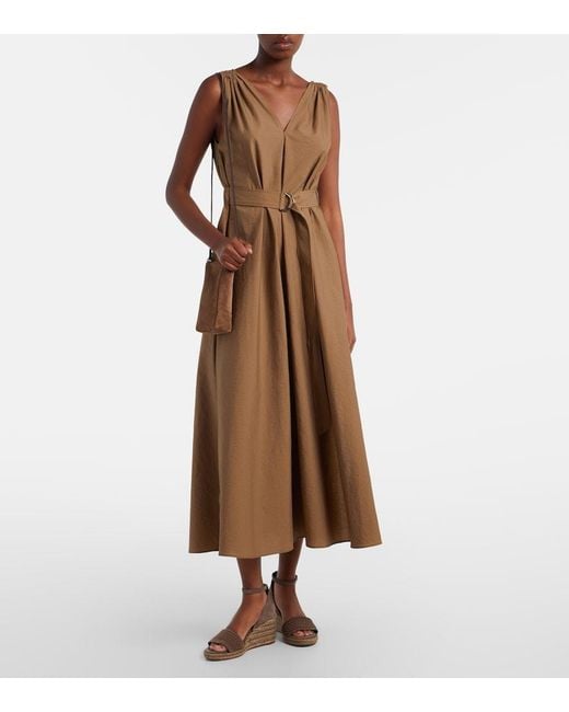 Brunello Cucinelli Brown Suede Espadrille Wedges