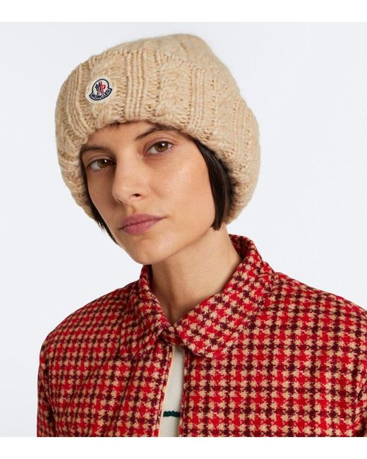 Moncler Natural Cable-Knit Alpaca And Wool-Blend Beanie