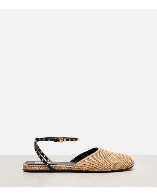 Alaïa Natural Raffia Mules