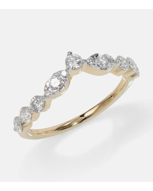 STONE AND STRAND Metallic Ring Muse Tiara aus 10kt Gelbgold mit Diamanten