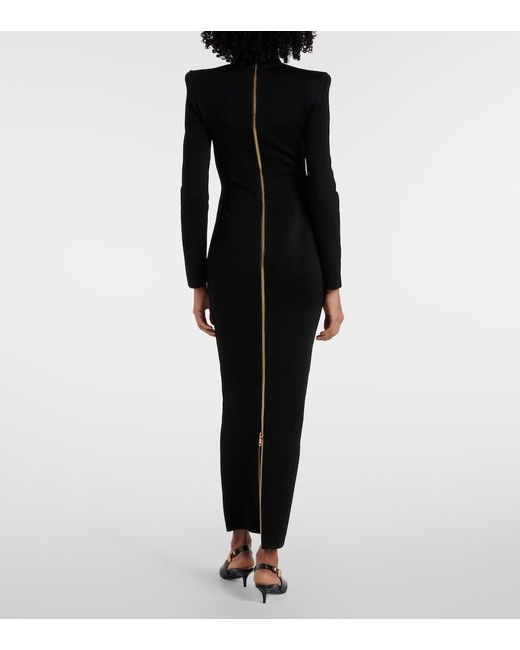 Balmain Natural Knitted Maxi Dress