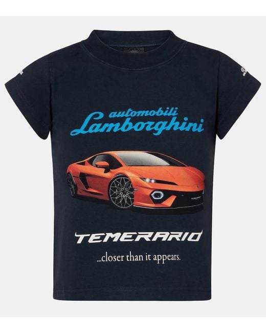 Balenciaga X Automobili Lamborghini Cotton Jersey T-Shirt in