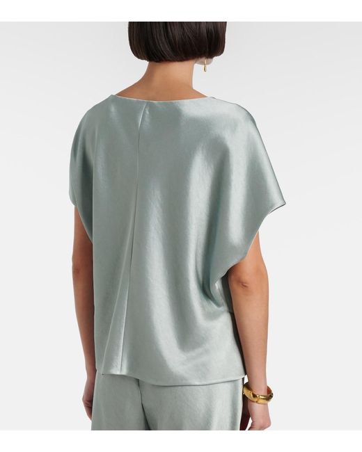Vince Blue Satin Top