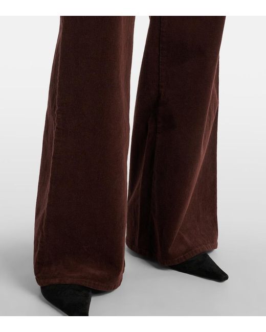 Nili Lotan Brown Florence Corduroy Wide-Leg Pants