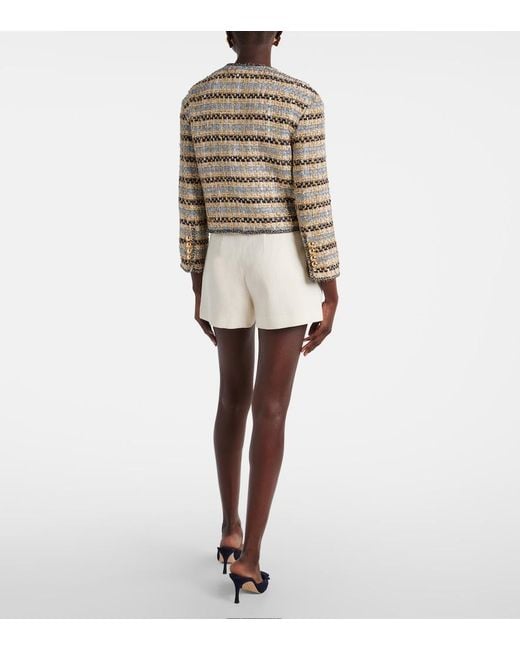 Veronica Beard White Sumira Tweed Jacket