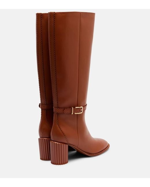Zimmermann Brown Eddie 70 Leather Knee-High Boots