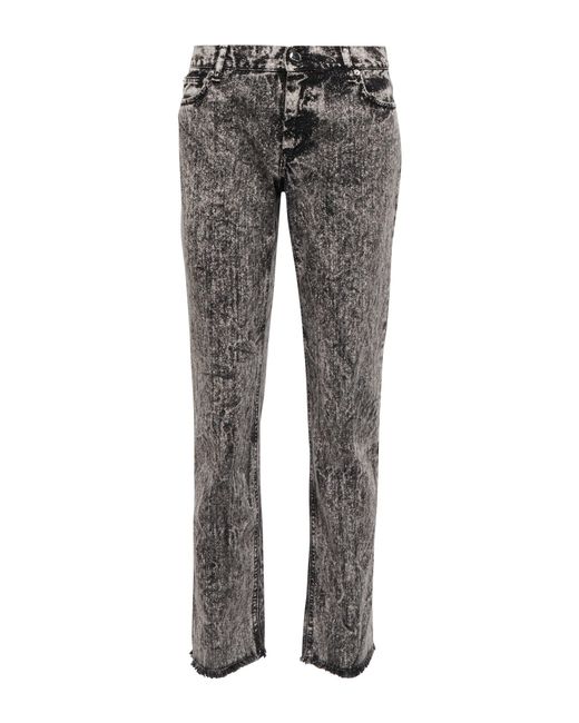 Grey Marni Cropped Cotton Denim Boyfriend Jeans in Black Womens Jeans Marni Jeans 