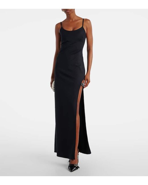 Coperni Black Garter Cotton-Blend Jersey Maxi Dress